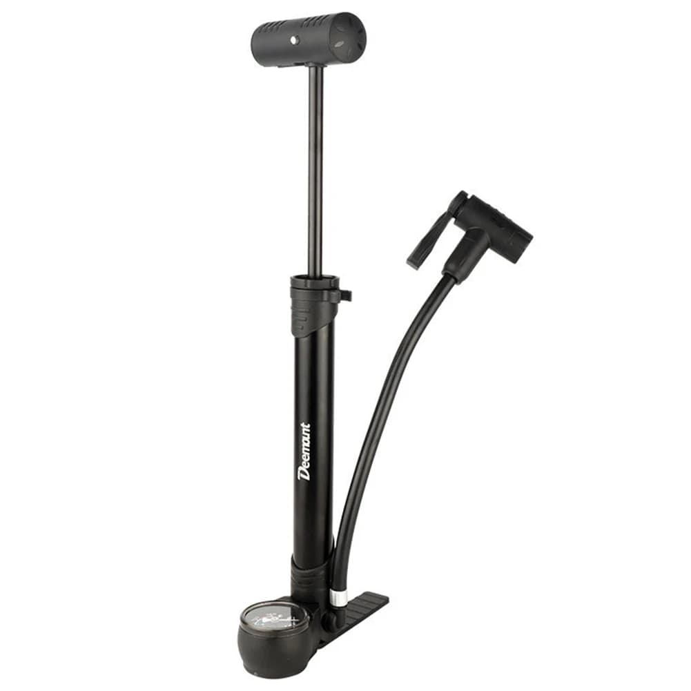 Pompa da pavimento ad aria manuale 120PSI con manometro Mini pompa portatile Valvola Schrader Pompa da bicicletta portatile per bici da strada MTB