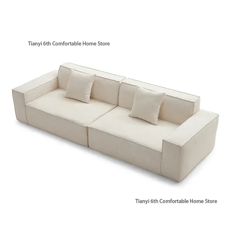 Divano in tessuto a fila dritta con compressione sottovuoto, stile minimalista italiano, per soggiorno e appartamento, Arredamento per la casa