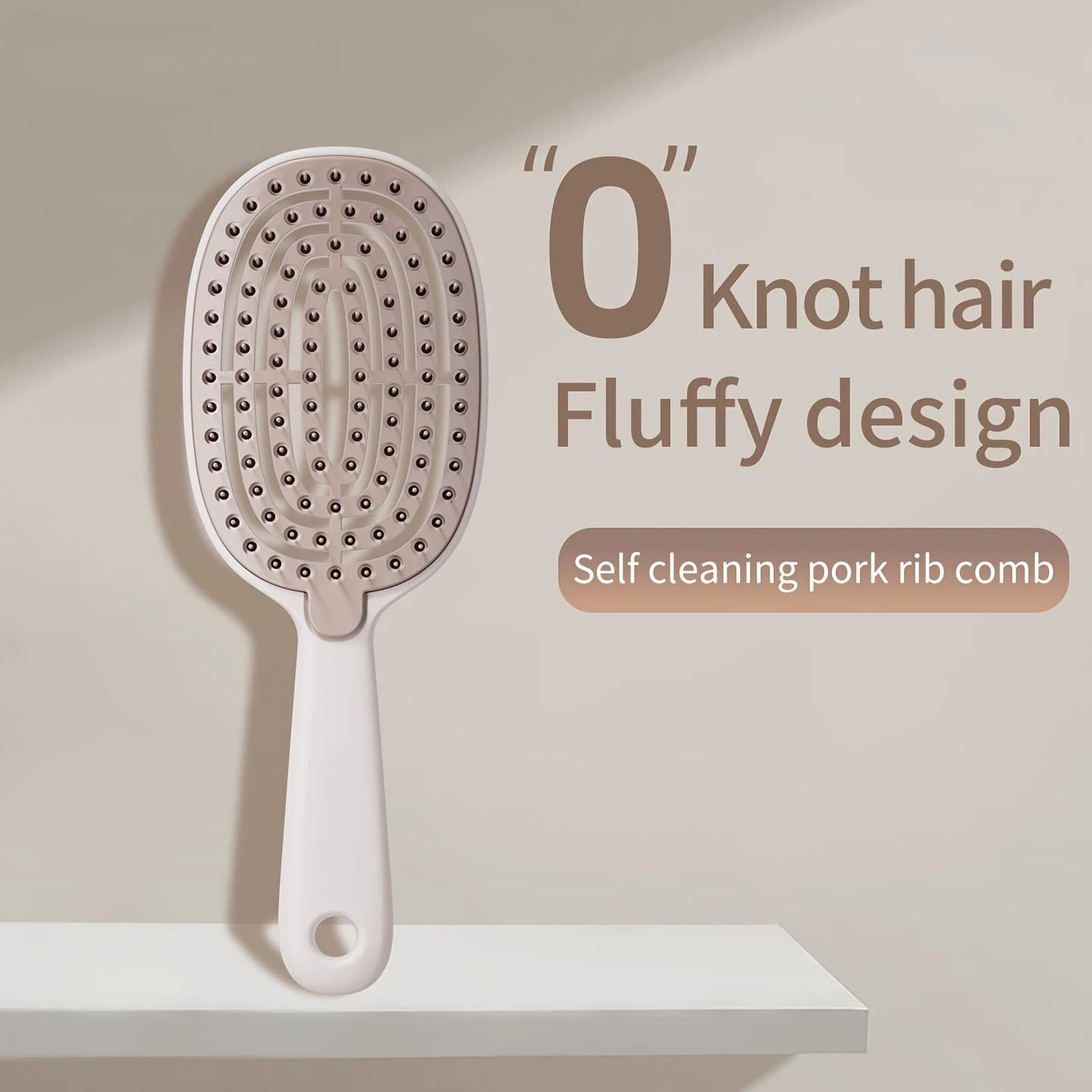 Spazzola districante Quick Easy Clean - Pettine retrattile con setole in nylon autopulenti, districante e depilazione delicati