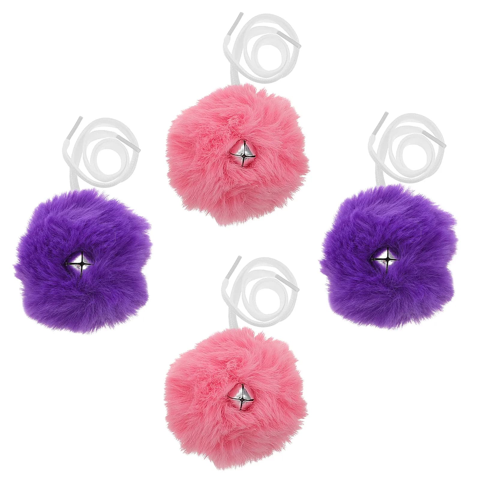 2 Paia di Pompon per Lacci di Pattini da Ghiaccio, Accessori Decorativi per Pattinaggio e Hockey