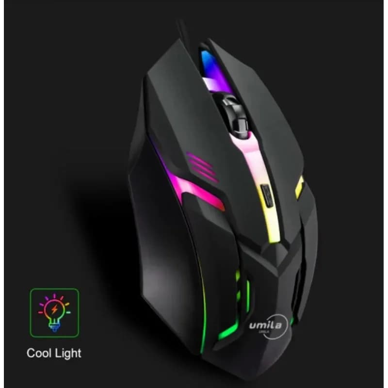 2025 Ultimo mouse da gioco ergonomico di alta qualità per computer desktop e portatili, mouse retroilluminato USB RGB a 4 pulsanti