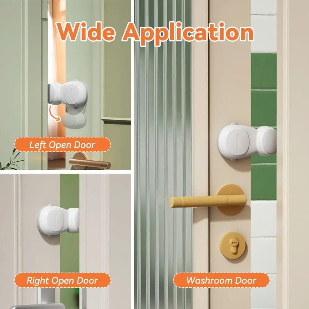 Automatic Child Safety Finger Pinch Guard Rotating No Drilling Baby Safety Door Stopper Prevent Door Injuries Device for Kids