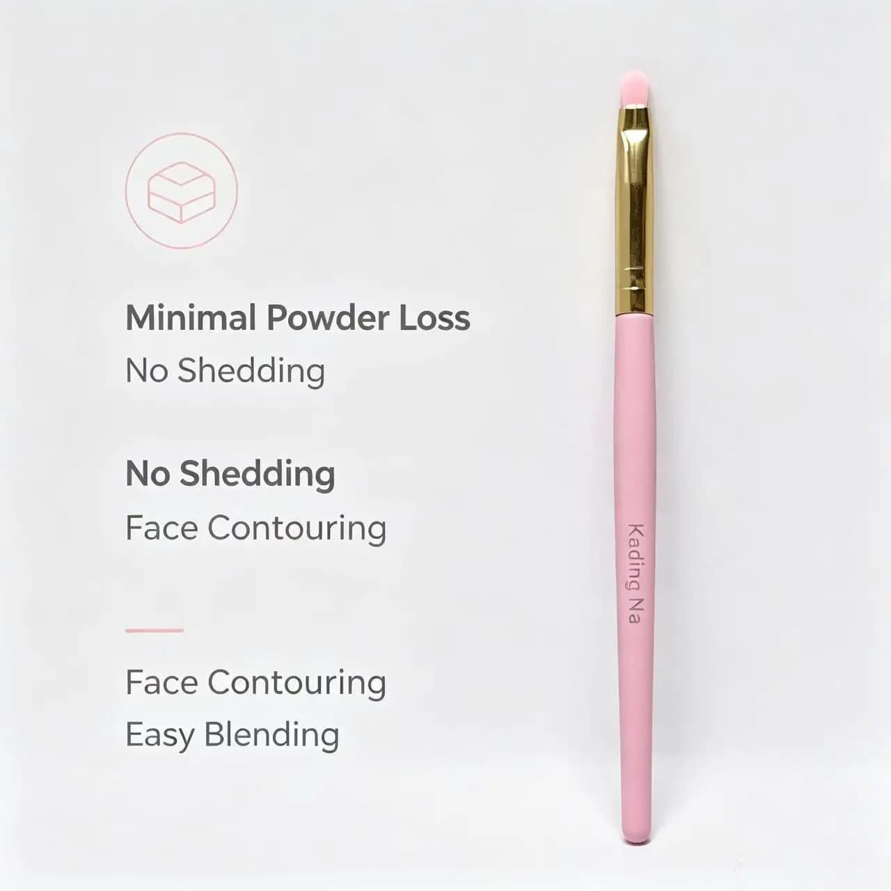 Gentle pink gold single detail eye shadow brush, low flying powder does not fall hair eye shading brush.