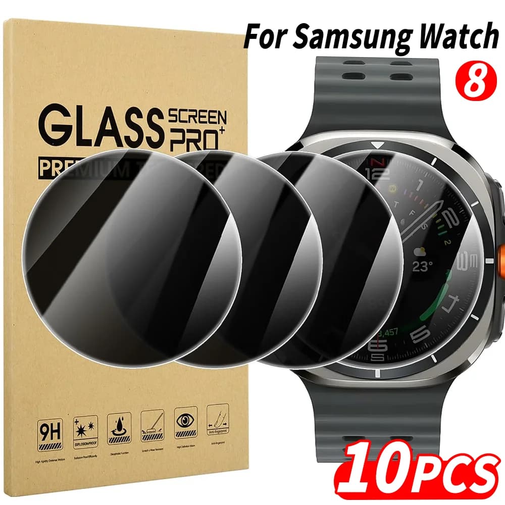 10/1pcs Anti-spia per Samsung Galaxy Watch 8 40 44mm Classic 46mm Ultra 2025 Pellicola protettiva in vetro temperato Proteggi schermo HD