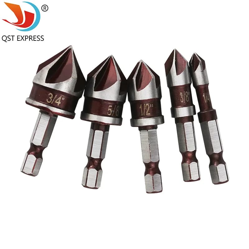 5 pcs new product set of tools for bevelling for five-blade wood processing with 82 degree british hexagonal handle for precision wood finishing
