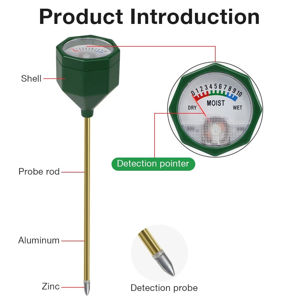 Mini Portable Soil Moisture Meter Precision Hygrometer Garden Greenhouse Potted Planting Soil Tester Tools No Battery Required
