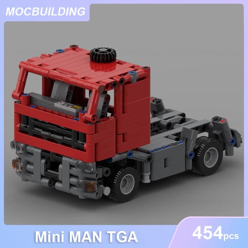Blocchi da Costruzione MOC, Modello di Camion MAN TGA in Miniatura, Kit di Assemblaggio Fai-da-Te, Giocattoli Educativi Creativi da Collezione, Regalo, 454 Pezzi
