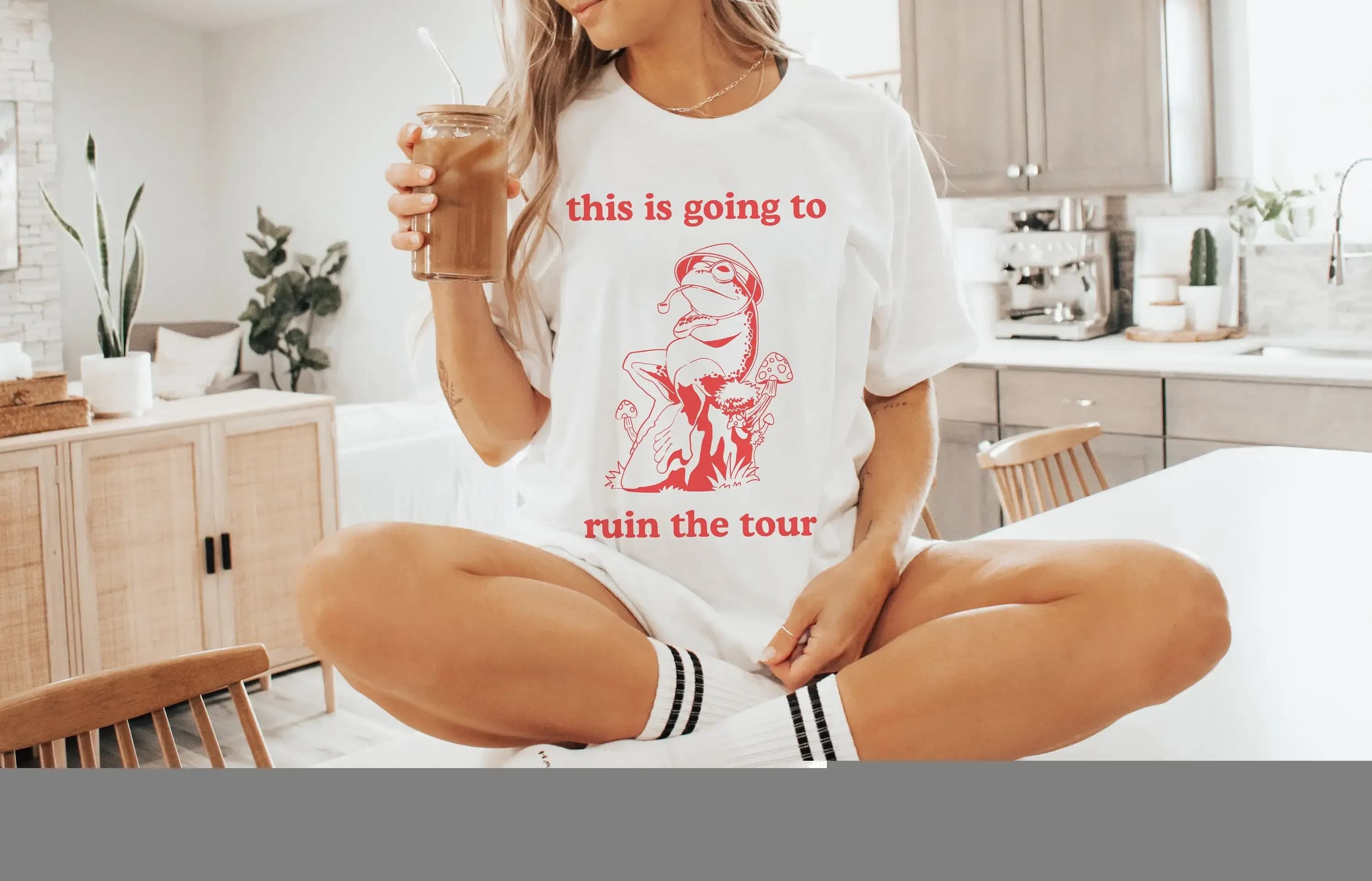 Questo va alle rovine la maglietta del tour Meme Funny Frog Pop Culture World