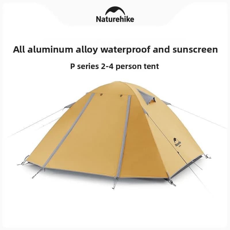 Tenda Naturehike per esterni da 2, 3 o 4 persone - Tenda da campeggio a doppio strato impermeabile, portatile, ultraleggera con pali in alluminio