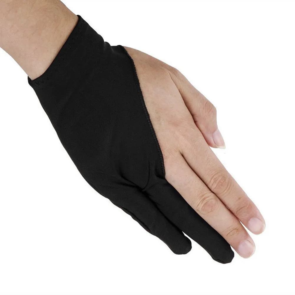 2Pcs Two Finger Drawing Glove Artist Sketch Painting Anti-Friction Breathable Comfortable Protector for Graphics Tablet