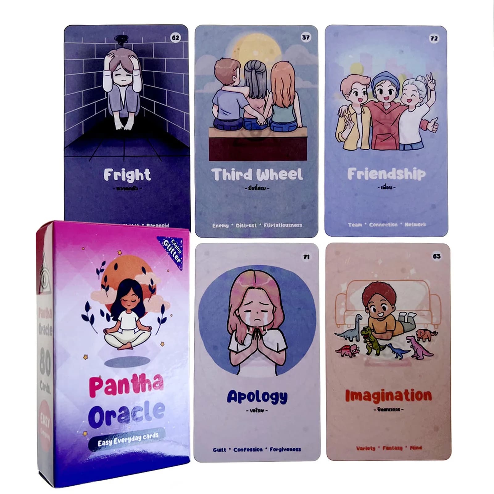Pantha Carte Oracle Guida Gioco di carte Mazzo di tarocchi con PDF Nuovo gioco per feste Oracle Divinazione per principianti Occulto