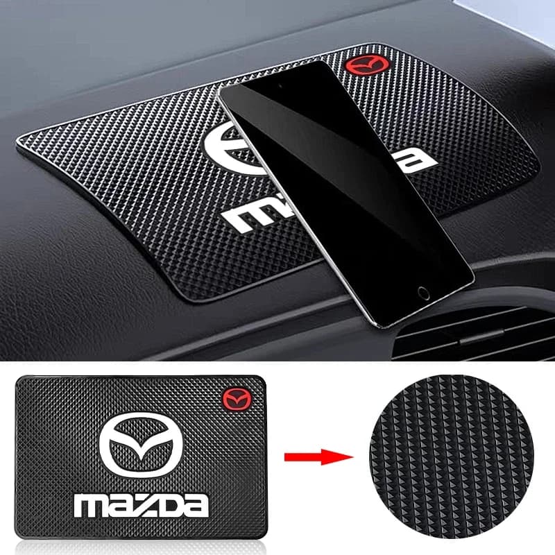 1 Pz 19.7x12.8 cm For Mazda Speed MS 2 3 6 days gj gh cx5 cx30 cx3 cx7 Auto Logo Anti Slip Pad Phone Support Anti-slip Car Stlying