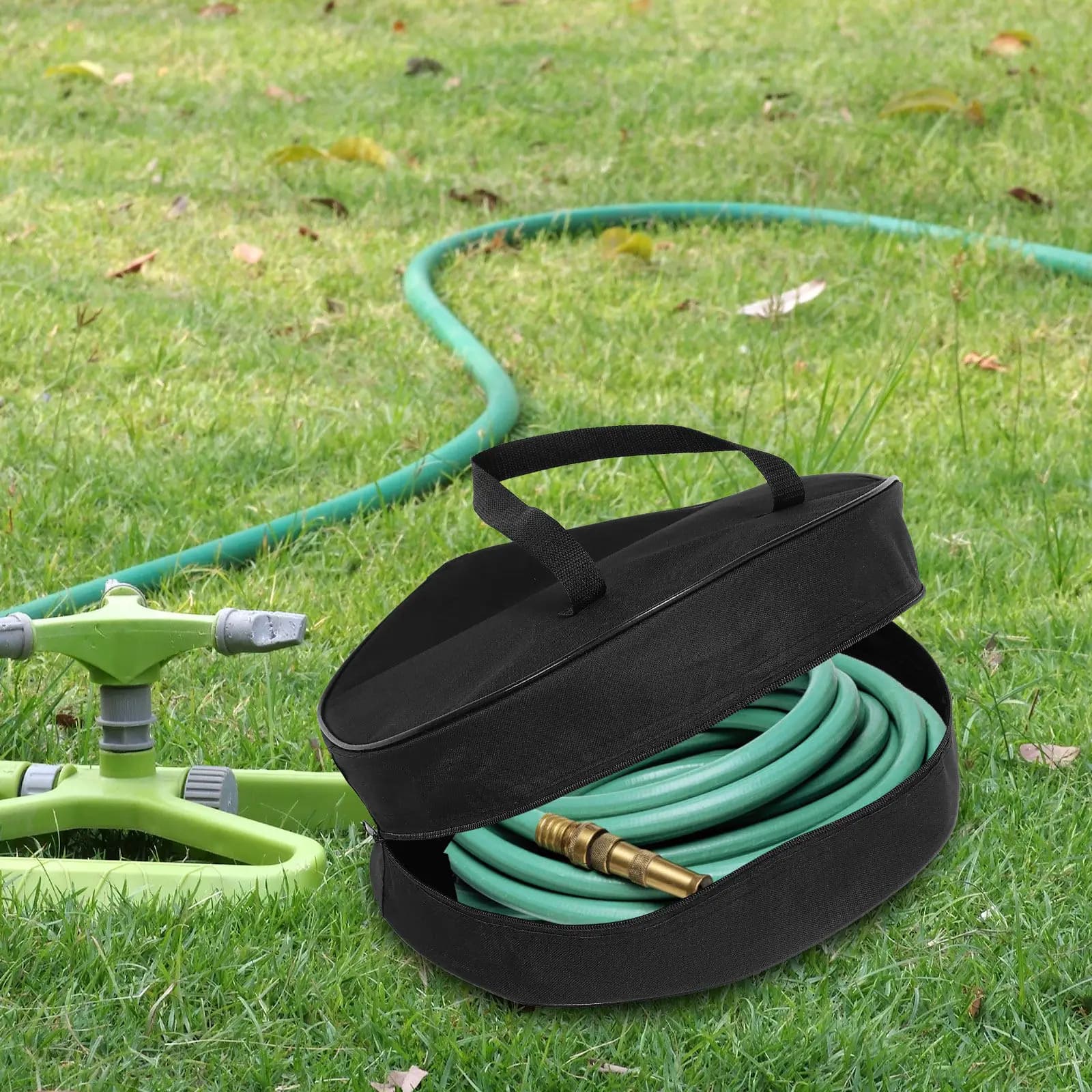 Borsa portaoggetti per tubi RV in tessuto Oxford, organizer per cavi resistente e impermeabile per giardino e garage, leggera e portatile