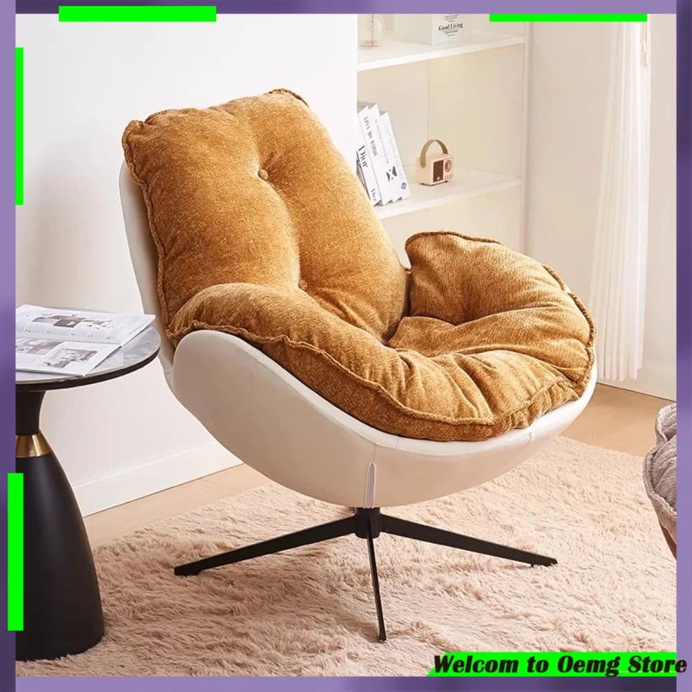 Comfortable Gaming Modern Swivel Chairs With Cushions Perfect For Living Room Balcony Bedroom Meditation Reading TV Furniture