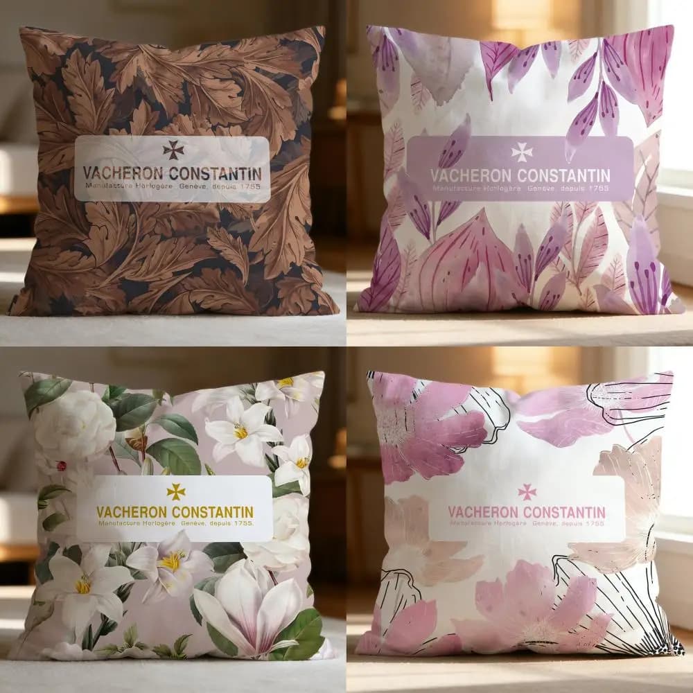 Fodera per cuscino V-Vacheron Constantin, morbida e lavabile, multiuso per divano, letto, viaggi e ufficio
