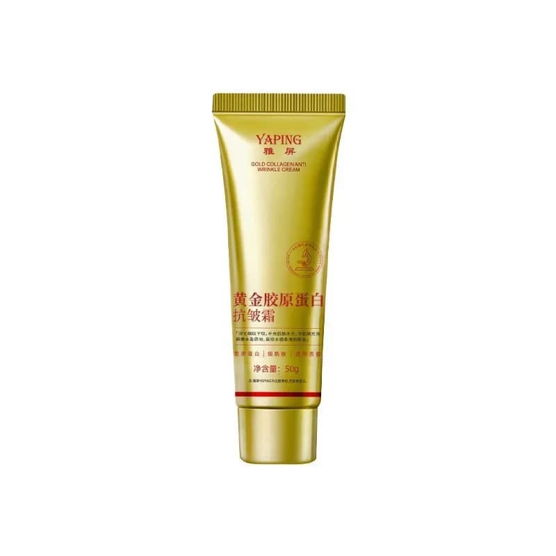 Crema al Collagene Dorato Rassodante Nutriente Ringiovanente con Peptidi per Migliorare la Pelle Secca e Lifting del Viso