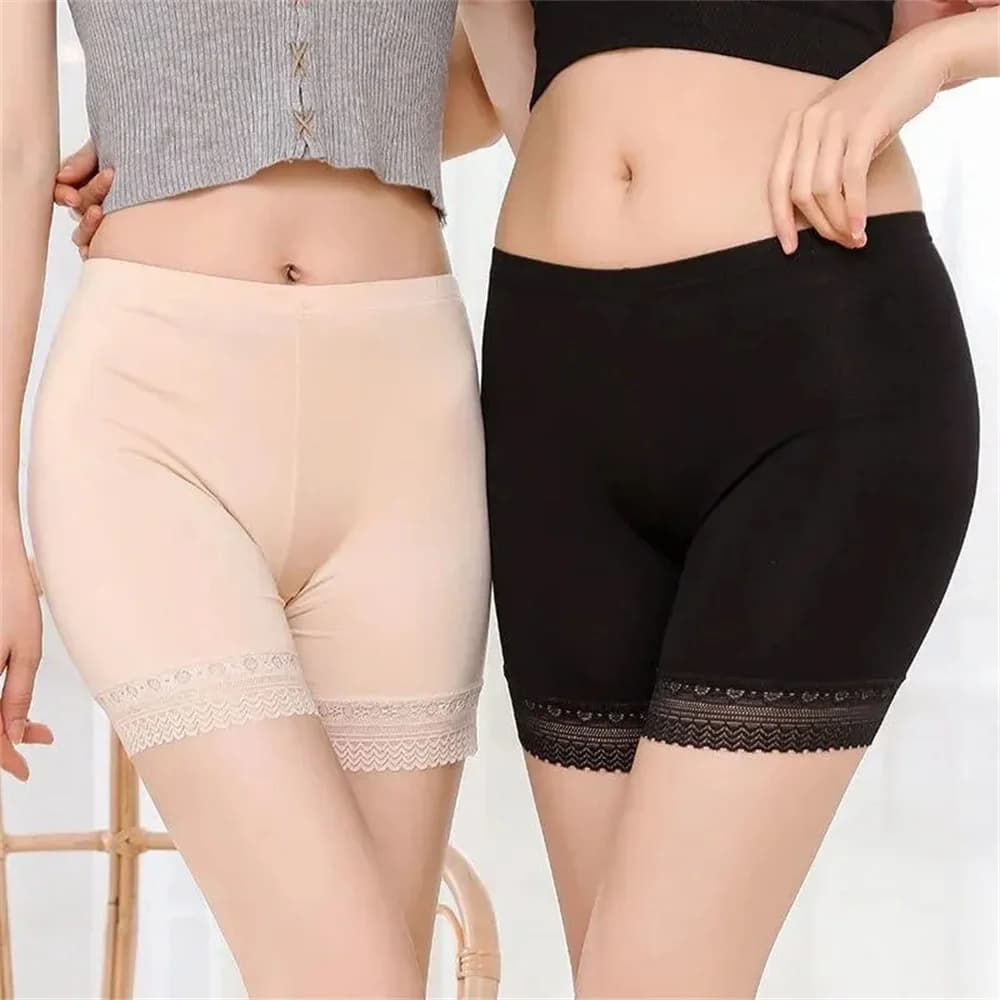 40KG-100KG Women Plus Big Size Safety Pants Soft And Comfortable Modal Material Shorts With Lace Panties