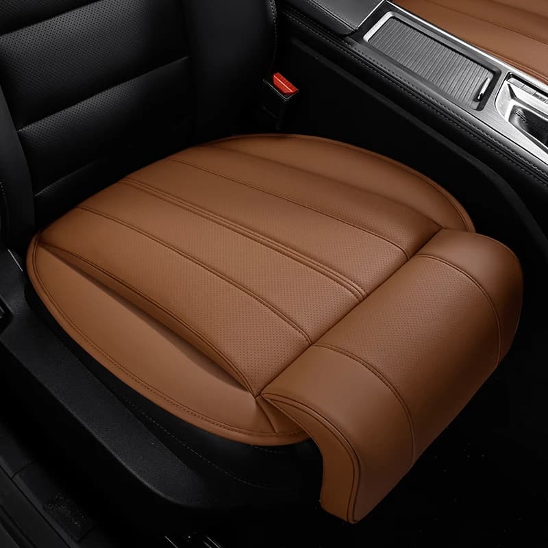 Supporto per Gambe per Sedile Auto in Pelle Scamosciata Universale, Estensore per Sedile Auto, Cuscino per Gambe del Conducente, Imbottitura in Schiuma, Coprisedile