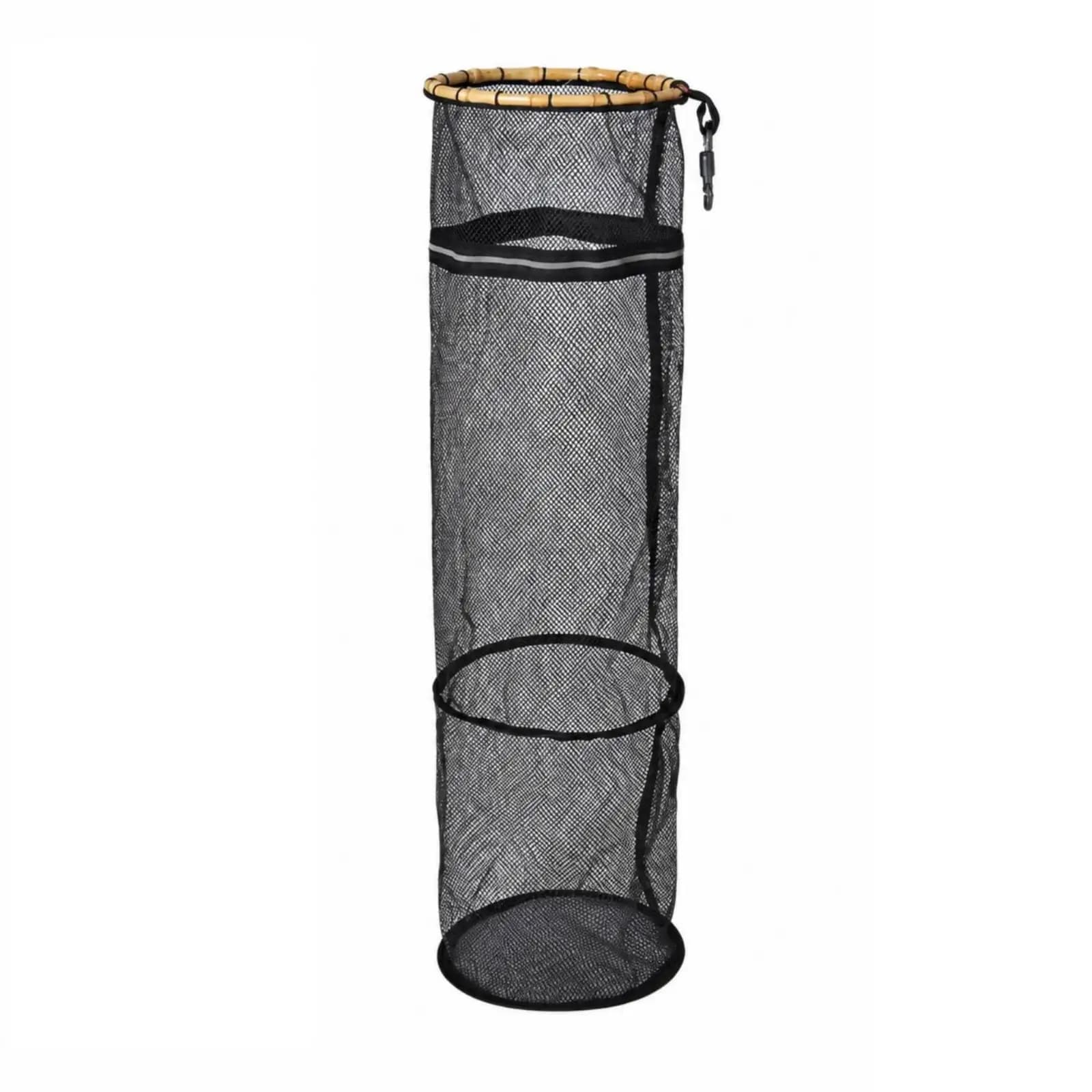 Cylindrical Fishing Keepnet Bamboo Loop Fish Keepnet Breathable Fish Keep Net for Stream Fishermen, Anglers, Mobile Angling