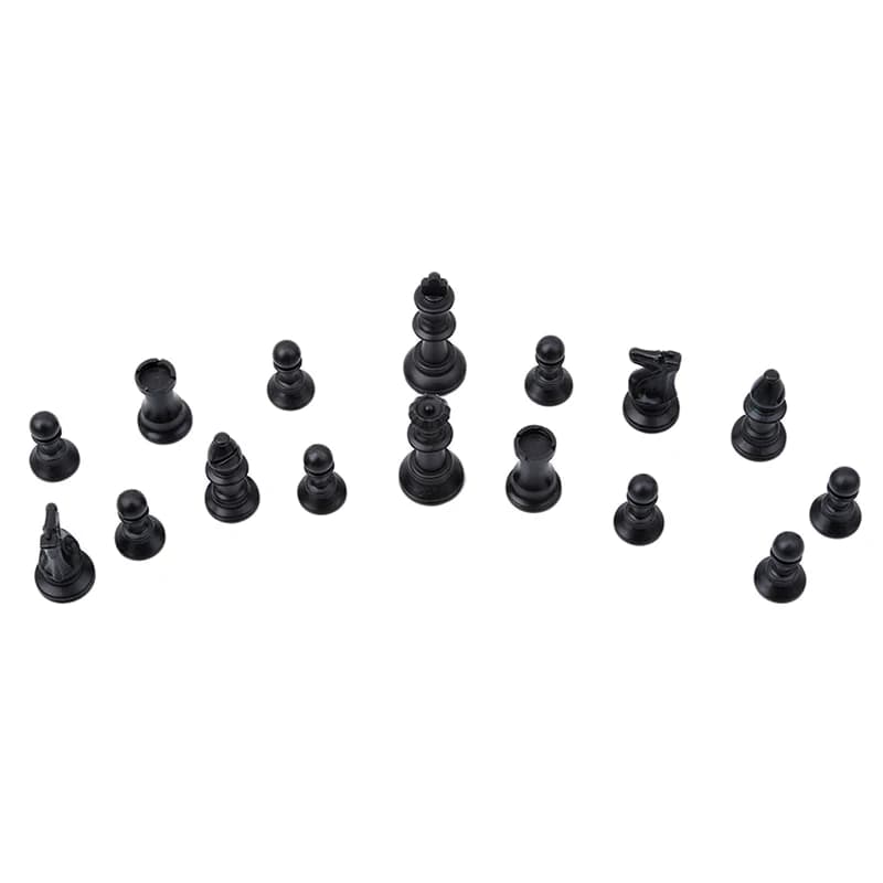 32 pezzi di scacchi in plastica scacchiera completa Set di scacchi con parole internazionali in bianco e nero pezzo di scacchi Accessori per l'intrattenimento