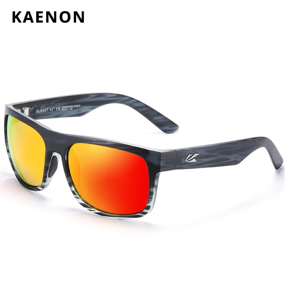 Kaenon XL Large-Size Rectangle Polarized Sunglasses for Men Flexible TR90 Material Built for Outdoors Fishing Sun Glasses