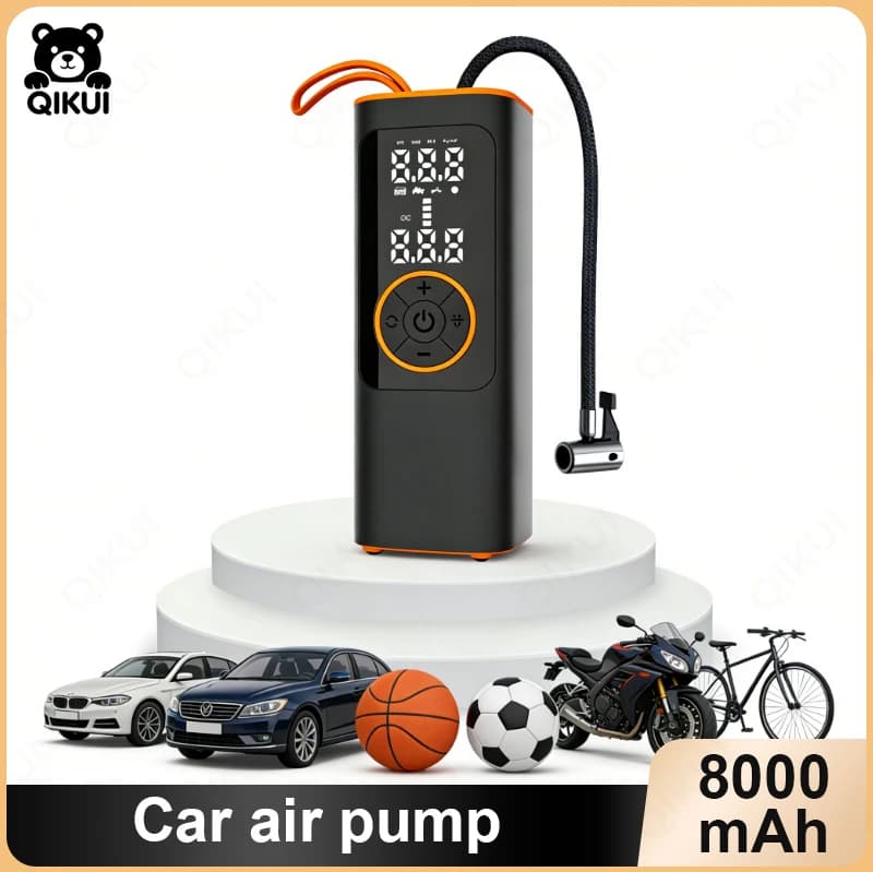 Avviatore di Emergenza Portatile 12V per Auto, Power Bank per Avviamento di Emergenza di Veicoli, SUV, Camion, Moto, Biciclette, con Pompa d'Aria