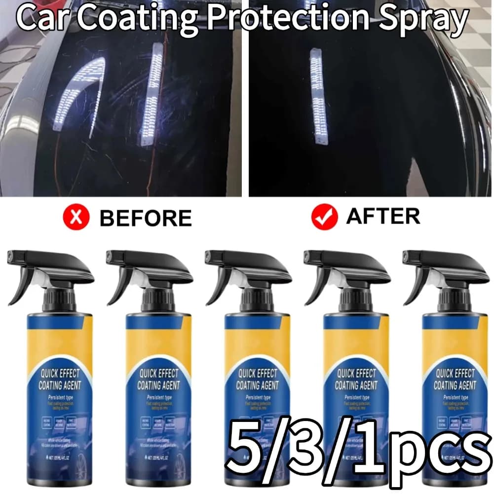 5/3/1 pezzi Spray lucidante per la protezione della vernice dell'auto, rivestimenti nano, spray lucidante per auto, alta protezione, rimuovi graffi auto, manutenzione auto