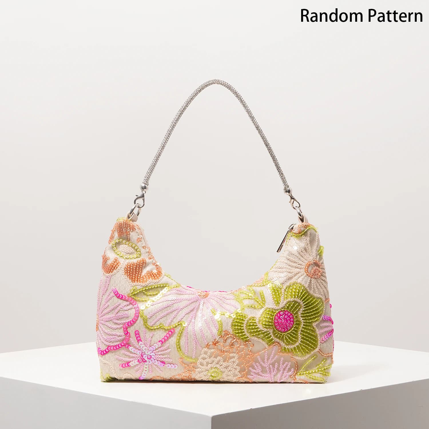 Shoulder Bag, Floral Pattern, Sequin Bag, Embroidery, Gala Evening, Outfit Party, Ball Bag, Wedding Items, Stylish, Valentine's Day, Casual Pattern