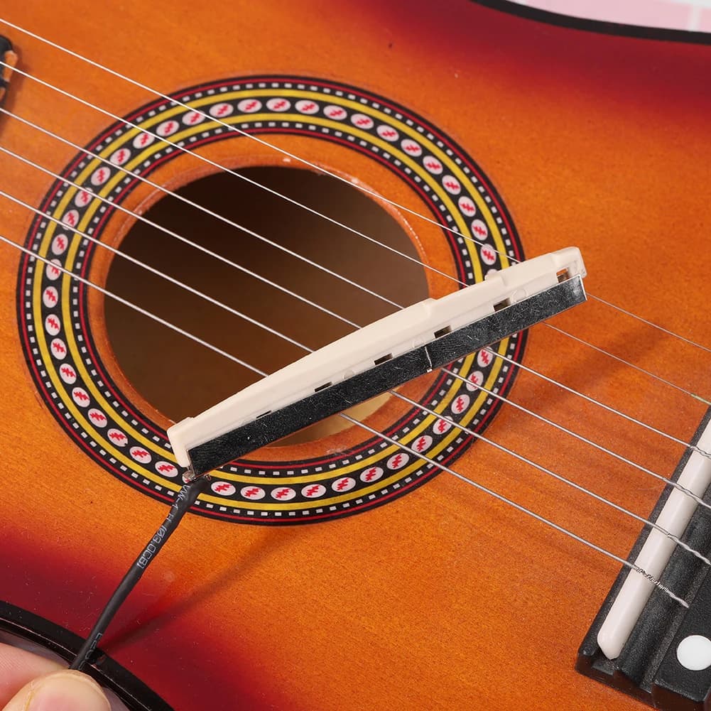 Guitar Piezo Pickup Bar Under Bridge Transducer Guitar Integrated Pick-Up Sticks Stringed Instruments Guitar Bridge Saddle Rod