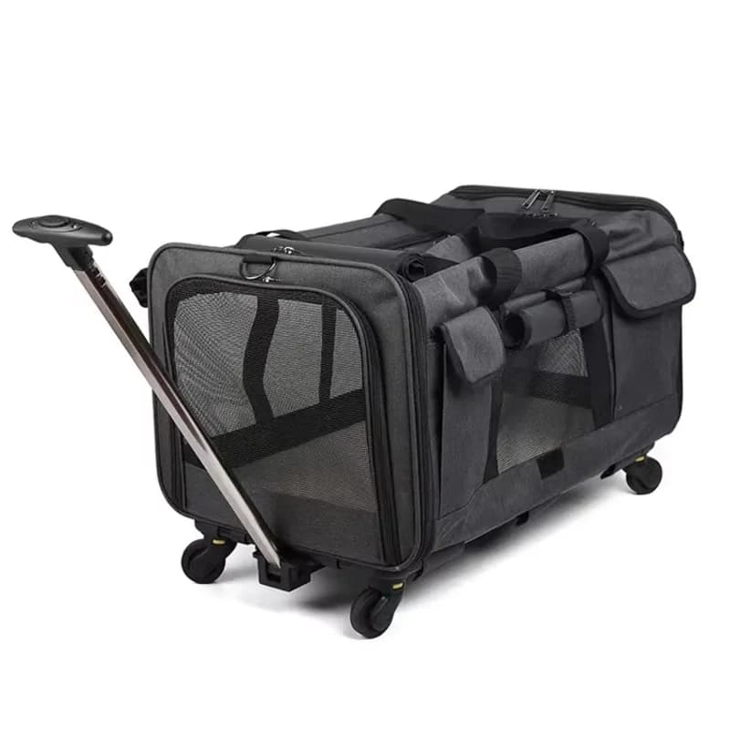 carrinho pet Airline Approved Soft-Sided for Medium Cats and Puppy Dog Cat Breathable Removable Trolley Bag Carriers Pet Travel