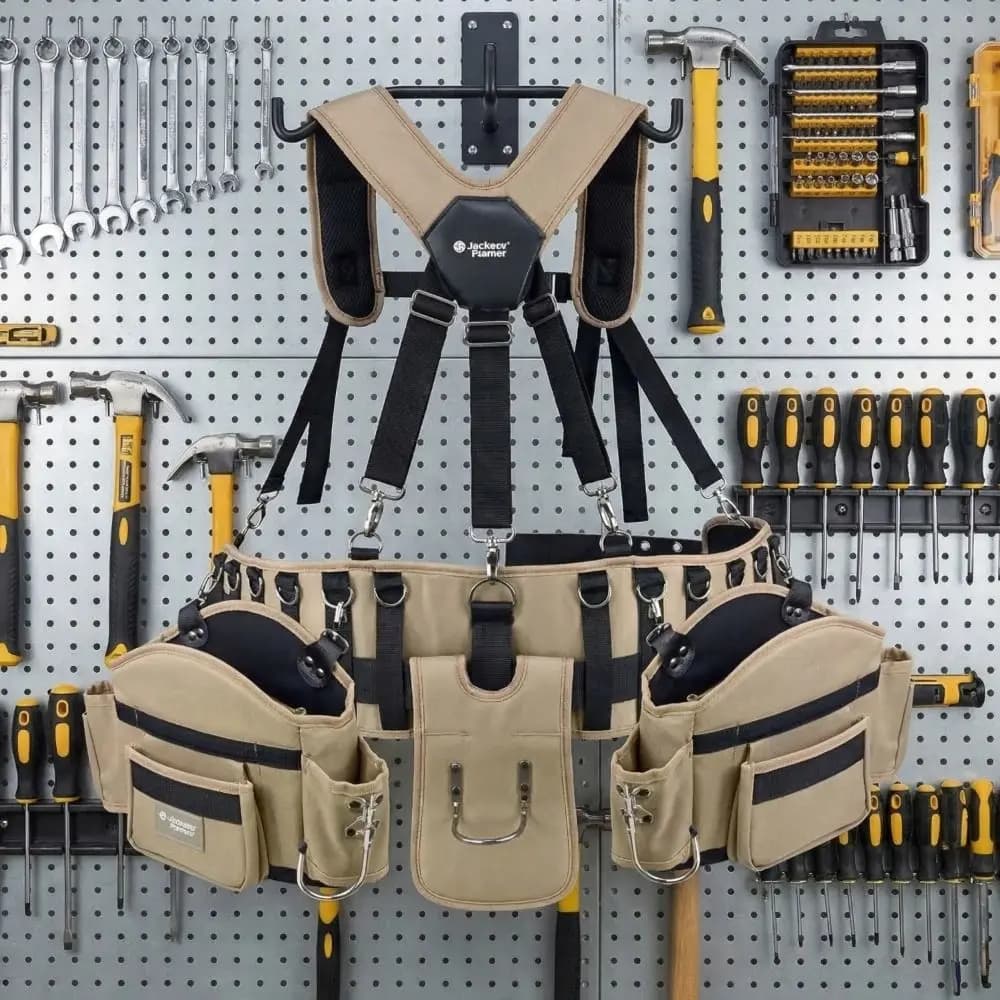 Cintura Porta Attrezzi Professionale Multi-Tasca, Organizzatore Portatile Regolabile per Utensili e Ferramenta da Esterno