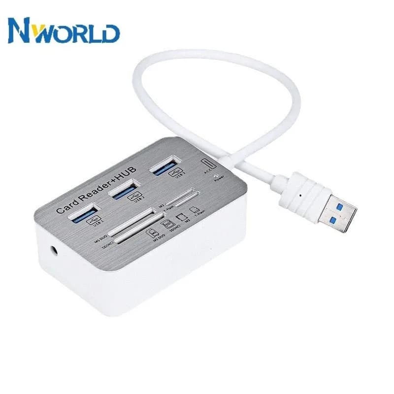 7 in 1 USB Hub Card Reader Fast USB3.0 Or USB2.0 Expander SD TF Memory Card Adapter For U Disk PC Laptop Mouse Keyboard Adapter