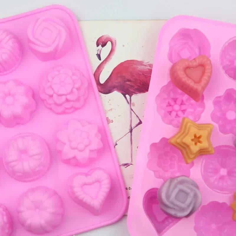 Stampo in Silicone 2026 per Fiori ed Erbe, Multi-stile, per Dolci, Caramelle, Cioccolato, Ghiaccio, Pasticceria, Alimenti, Forme Creative, Stampi Fatti a Mano