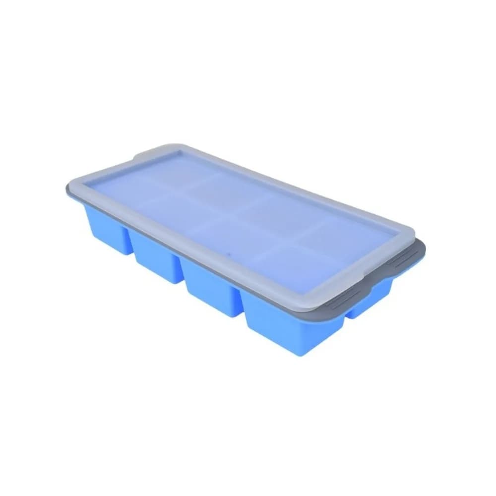Stampo per Cubetti di Ghiaccio in Silicone di Grado Alimentare, Facile da Sformare, Grande Formato con Coperchio, 2/4/6 Scomparti, Contenitore per Alimenti per Uso Domestico