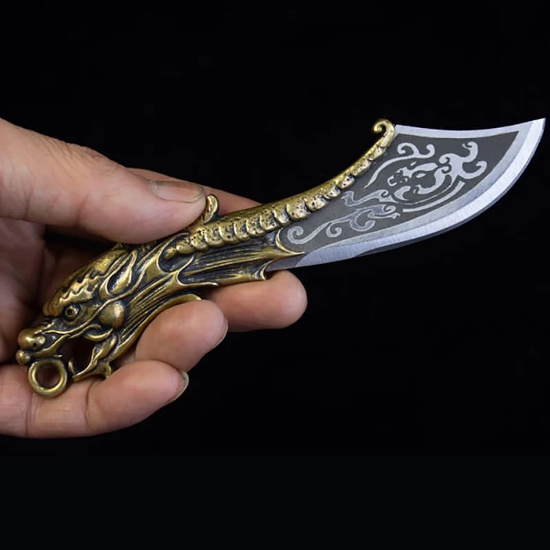 Kitchen knife Longquan 3 inch copper handle Sharp Barbecue Paring Peeling handmade beautiful knife with China Messer motifs