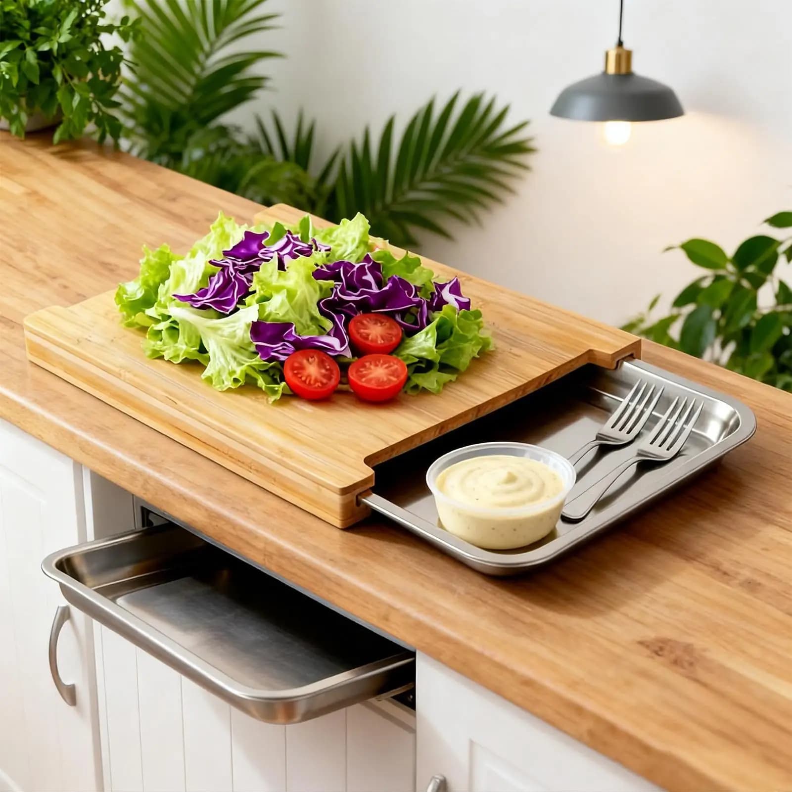 Wood Cutting Boards For Kitchen Non-Slip Food Prep Chopping Serving Gadget Wood Cutting Board For Meat Steak Veggie Meal Food