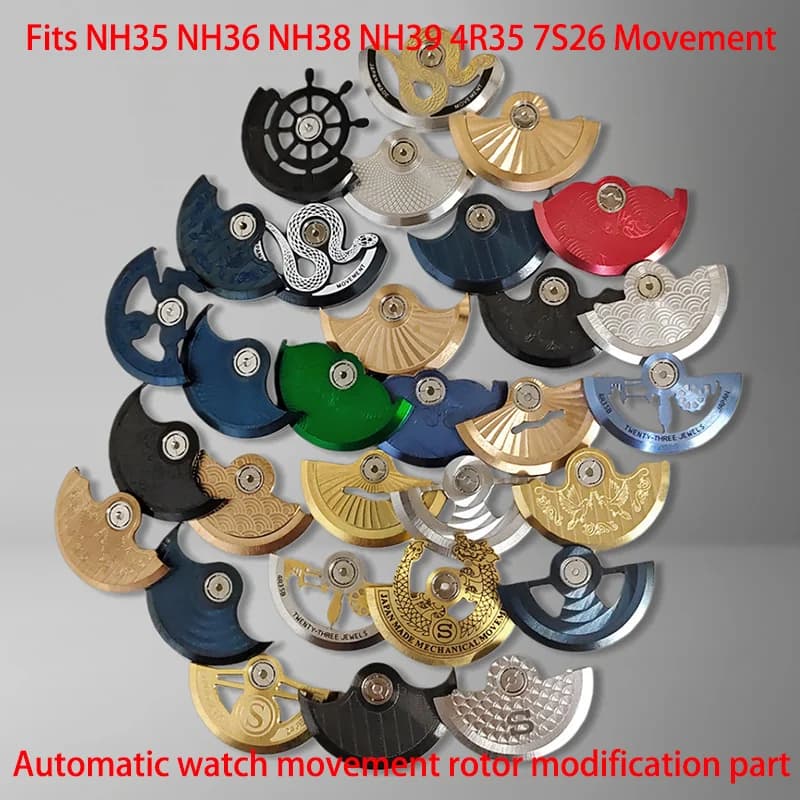 NH35 NH36 Movement Automatic Oscilating Weight Hammer Rotor Fits NH34 NH35 NH36 NH38 4R35 6R 7S Movement Men Watch Part Replace