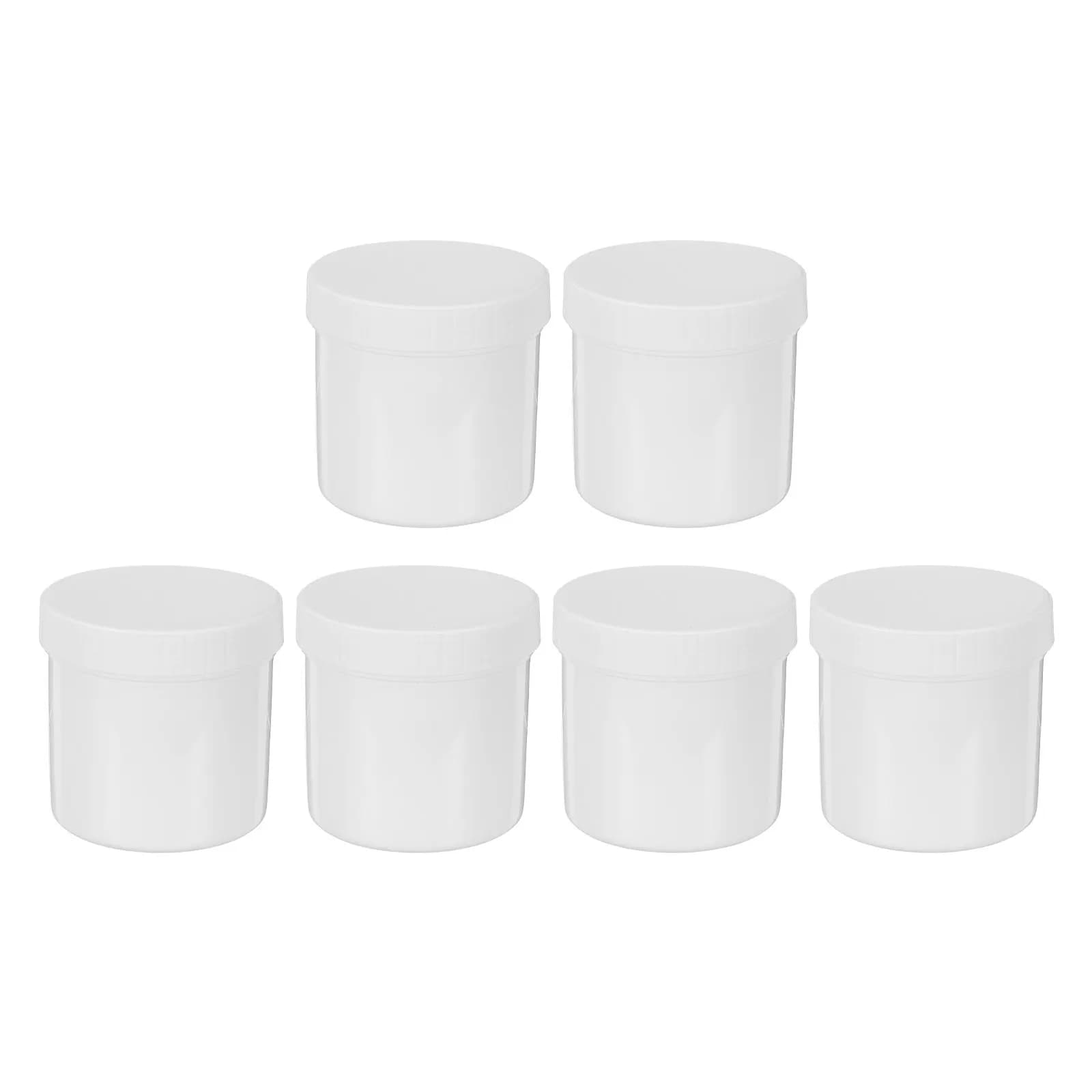 6Pcs Food Grade Airtight Storage Jars Large Capacity Leakproof Screw Top Plastic Kitchen Containers for Protein Powder Jam
