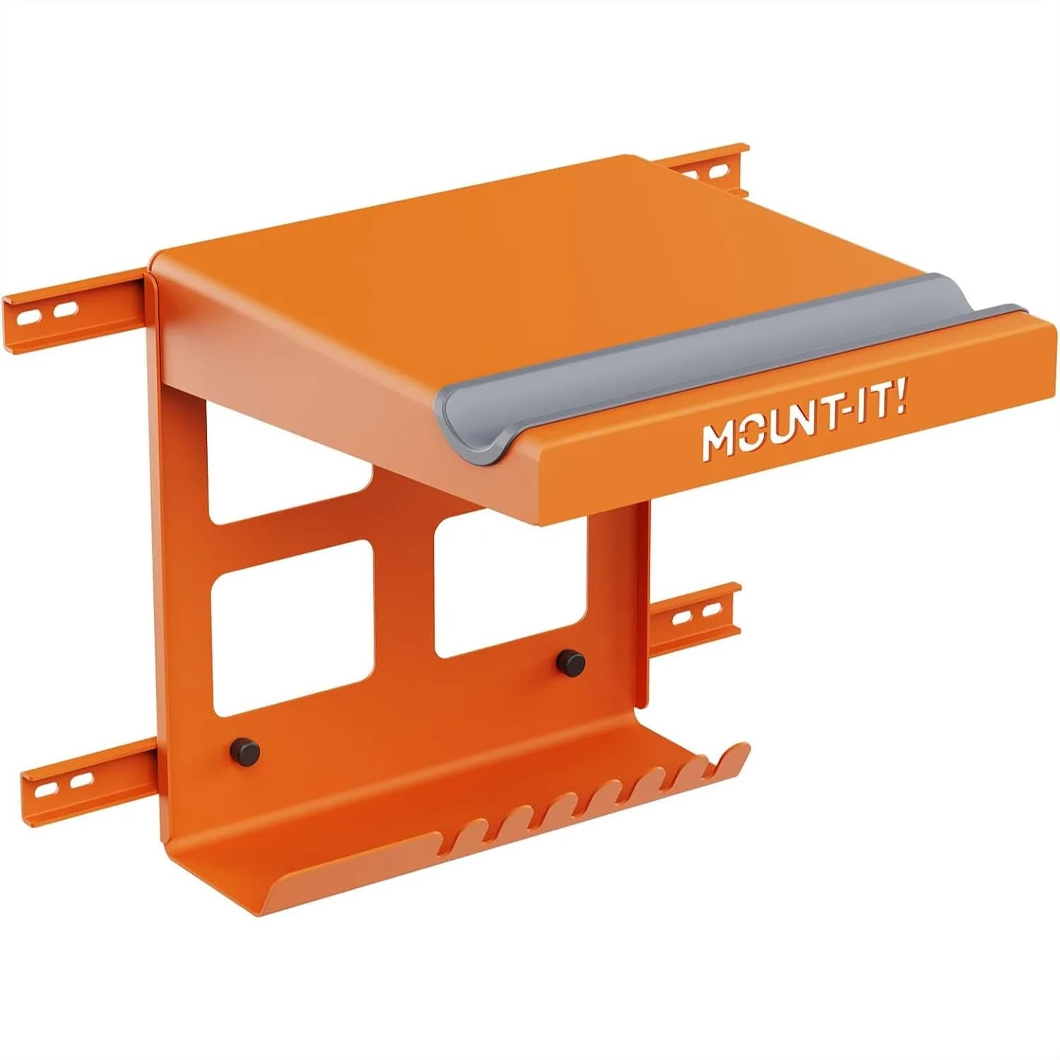 Supporto da Parete per Biciclette con Mensola e Ganci, Portabici Orizzontale per Garage e Casa, Salvaspazio per Bici da Strada e Mountain Bike