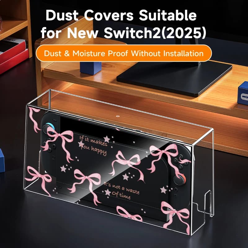 Coperture rigide in acrilico Accessori Switch2 Scatola di visualizzazione Copertura antipolvere host per custodia protettiva dock per console di gioco Switch NS2