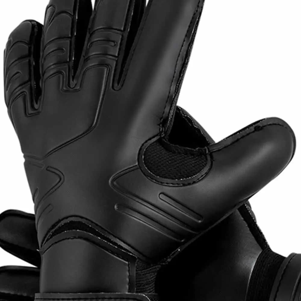 Guanti da Portiere con Protezione per le Dita, Guanti da Calcio in Lattice Nero Resistenti all'Usura, Protezione Durevole per le Mani