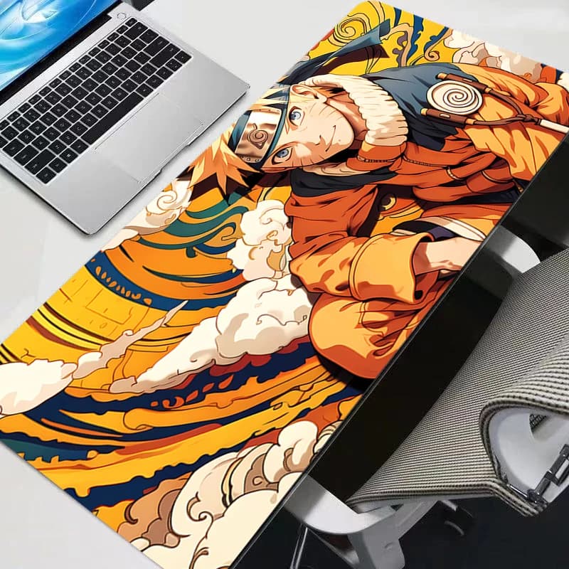 Tappetino per mouse Naruto 90x40cm Gamers Decoracion Gamer Desk Mat Mousepad Edge White Accessori per laptop Gaming Tappeto per tastiera Varmilo