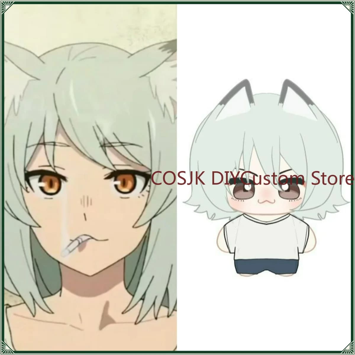 Anime Yani Neko Chainsmoker Cat Satou Yaniko Printing Body Plush Stuffed Figure Cotton Keychain Backpack Haning Pendant Gift