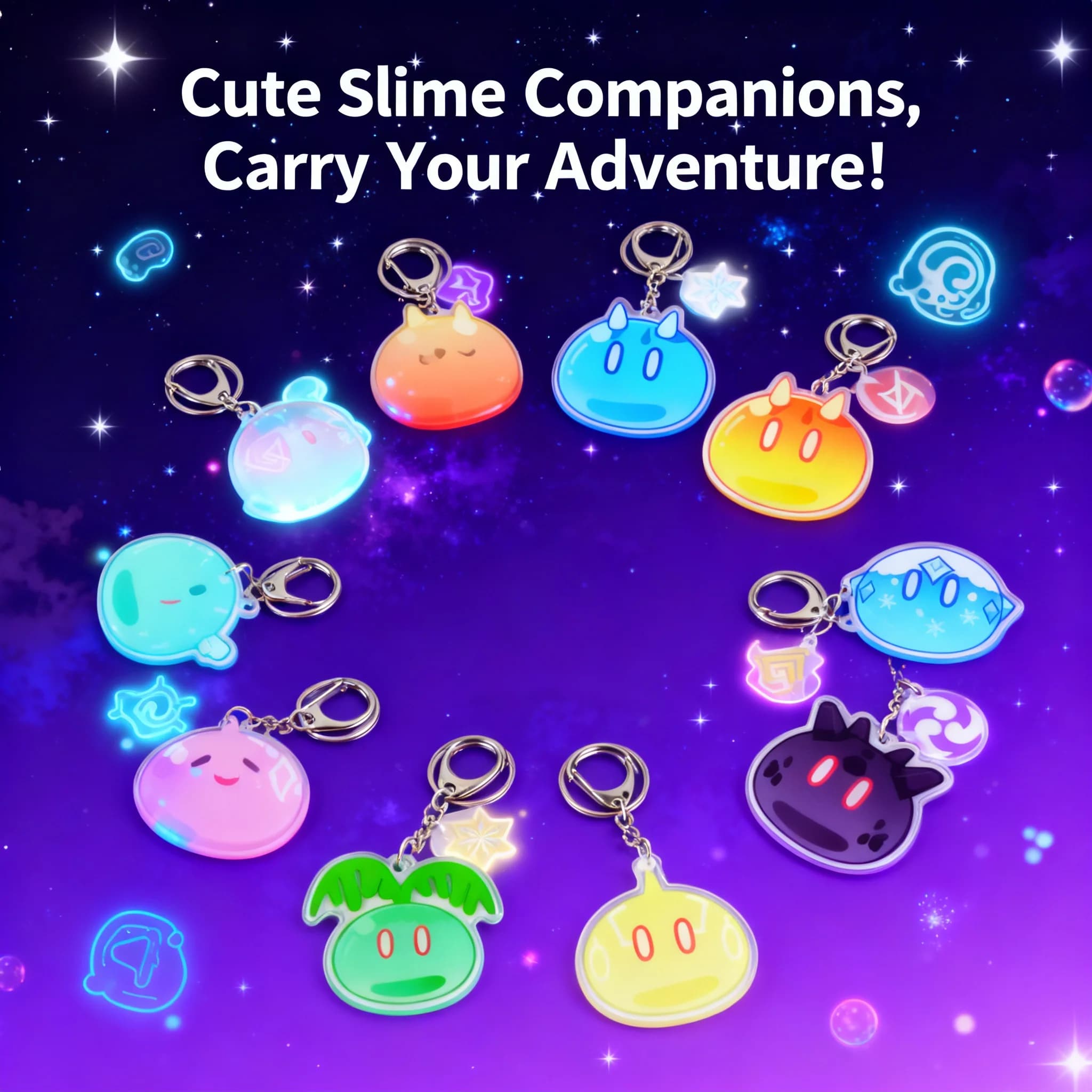 Genshin Impact Slime Acrylic Anime Game Keychain Anime Merchandise Acrylic Standee Wholesale Distribution Anime Figure