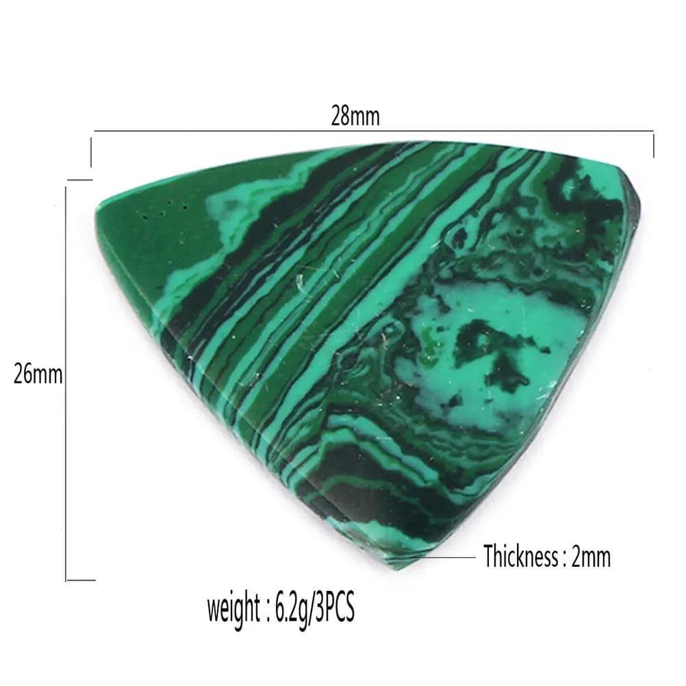 3 plettri per chitarra 28*26*2 mm, leggeri e sottili, in pietra naturale, texture liscia, resistenti, per la maggior parte delle chitarre, colore blu pavone