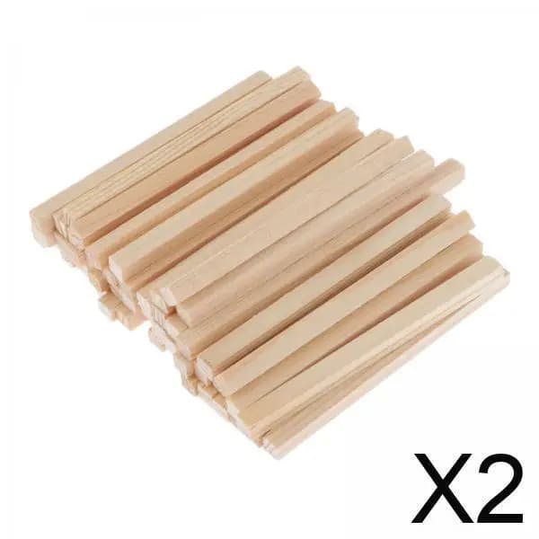 Bastoncini di Legno Grezzo Assortiti, Blocchi per Artigianato, Aste per Modellismo per Progetti di Prototipi Architettonici