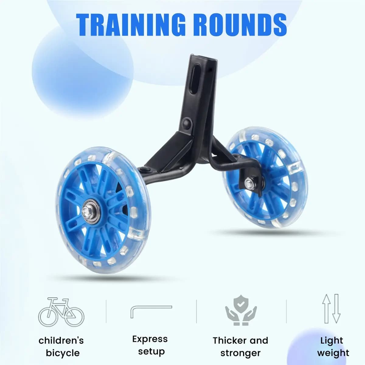 didyou Flash Training Wheels for Kids Bikes - Universal Stabilisers for 12",14", 16" Children'S Bicycles for 12