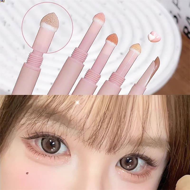 1Pc Menisco Double-end Sdraiato Silk Basque Matita Eyeliner Perlescent Nude Pink Scenter Shadow Scratching Pen Eyeliner