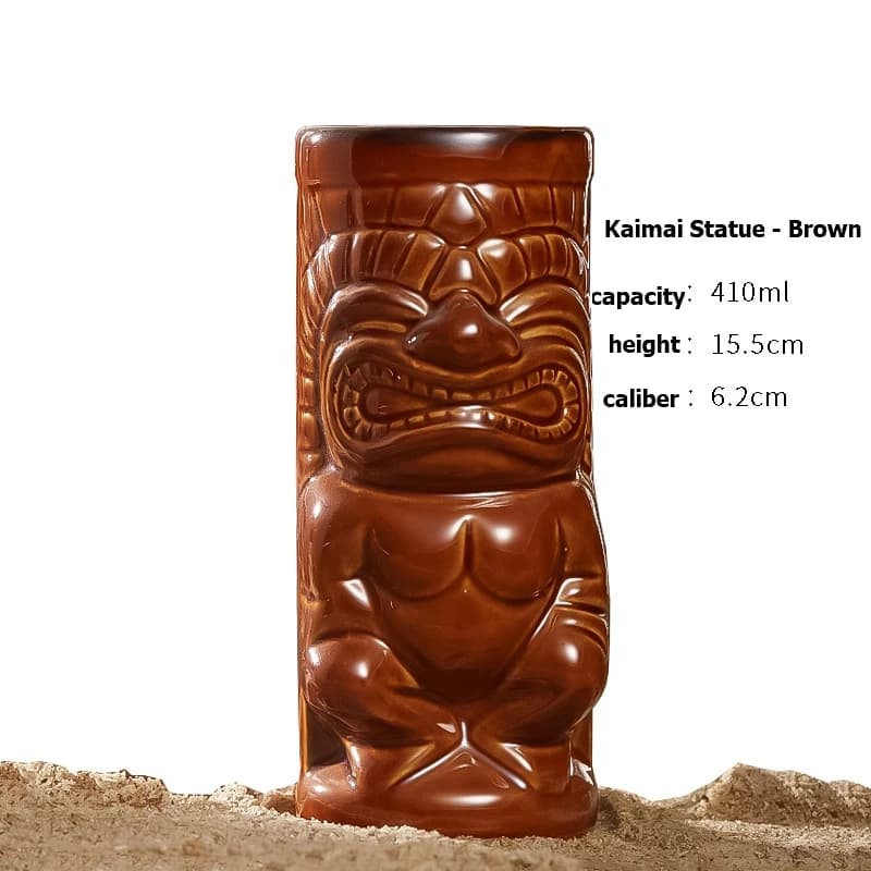 Tazze Tiki in Ceramica Hawaii con Statua di McKay, 60 Modelli, Bicchieri Creativi per Cocktail, Birra, Martini, Vino, Tazza Divertente, Regalo per Uomini