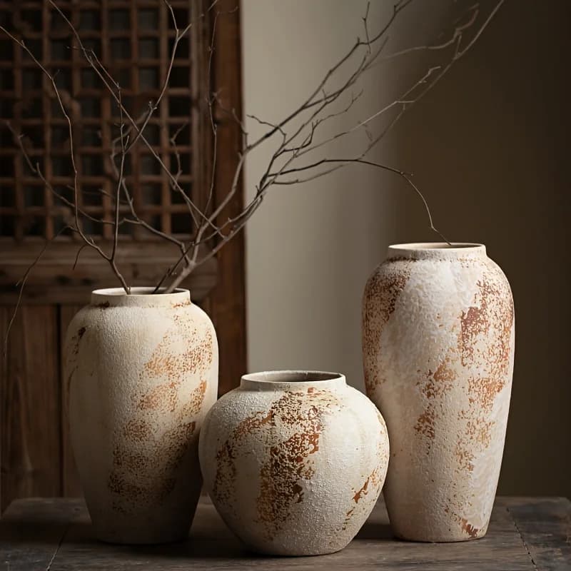 Elegant Retro Ceramic Flowerpot with White Spots — Exquisite Design Creates a Refined Atmosphere, Suitable for Various Types of Flowers, Unique Spotted Texture Adds a Classical Aesthetic, Perfectly Enhancing Your Home or Office Space